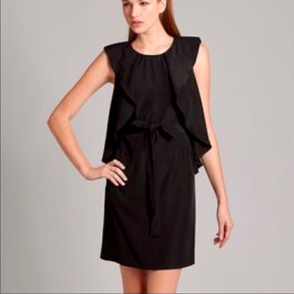 GUESS BY MARCIANO Vintage Y2K Black ruffled cocktail dress.